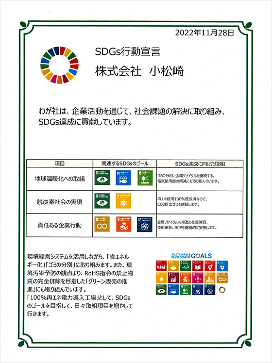 SDGs行動宣言